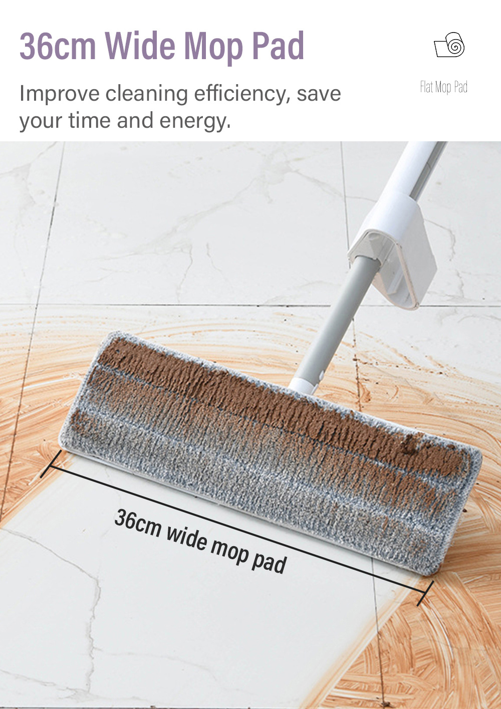 Supamop Handfree Cleaning Flat Mop Head-3
